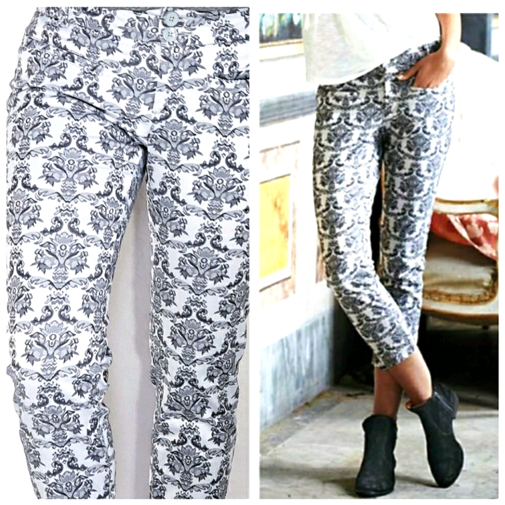Cartonnier Gray Jacquard Charlie Ankle Skinny Pant